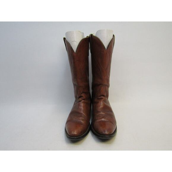 Walker Mens Size 9 D Brown Leather Cowboy Western Boots